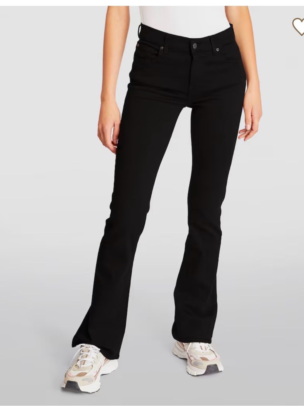 7 For All Mankind Black Flare Jeans
